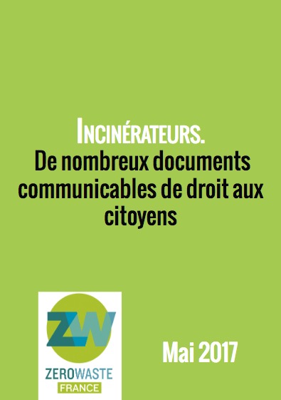 Incinération – documents communicables aux citoyens Incinération – documents communicables aux citoyens