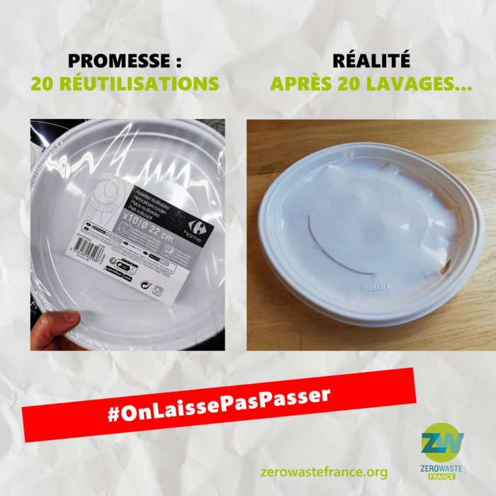 Plastique jetable vendu comme “réutilisable” : on ne laisse pas passer !