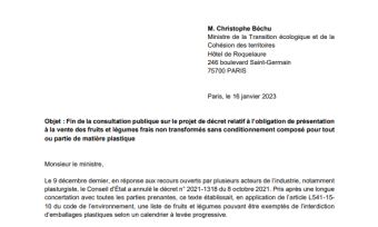 Courrier Béchu plastique fruits légumes Courrier Béchu plastique fruits légumes